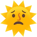 cara preocupada + sol con cara