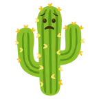 cara preocupada + cactus
