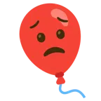 endişeli yüz + balon