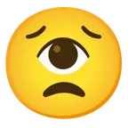 cara preocupada + ojo