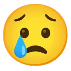 cara preocupada + cara llorando