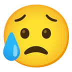 cara preocupada + cara triste pero aliviada