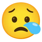 worried face + sleepy face