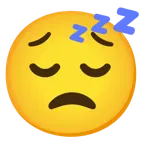 worried face + sleeping face
