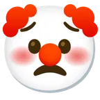 cara preocupada + cara de payaso