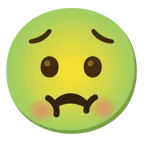 cara preocupada + cara de náuseas