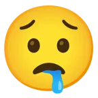 worried face + drooling face