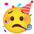 worried face + partying face
