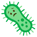 cara preocupada + microbio