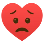 cara preocupada + palo de corazones