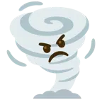 angry face + tornado