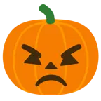 angry face + jack-o-lantern