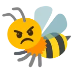 angry face + honeybee