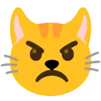 angry face + cat face