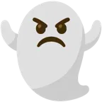 angry face + ghost