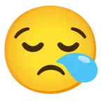 angry face + sleepy face