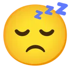 angry face + sleeping face