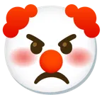 angry face + clown face