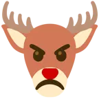angry face + deer