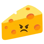 angry face + cheese wedge