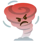 enraged face + tornado