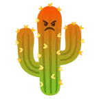 enraged face + cactus
