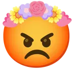 enraged face + tulip