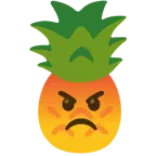 enraged face + pineapple