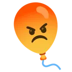 enraged face + balloon
