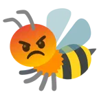 enraged face + honeybee