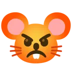 enraged face + mouse face