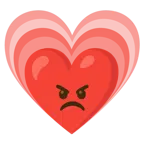 enraged face + growing heart