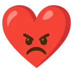 enraged face + heart with ribbon