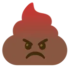 enraged face + pile of poo