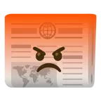 enraged face + newspaper