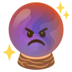 enraged face + crystal ball