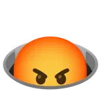 enraged face + hole