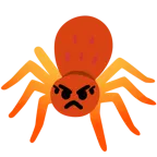 enraged face + spider