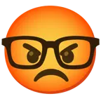 enraged face + nerd face