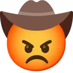 enraged face + cowboy hat face