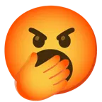 enraged face + yawning face