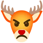 enraged face + deer
