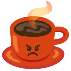 enraged face + hot beverage