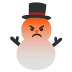 enraged face + snowman without snow