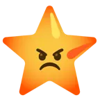 enraged face + star
