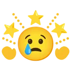 cara llorando + estrella brillante