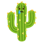cara llorando + cactus