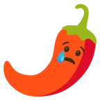 cara llorando + chile picante