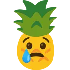 cara llorando + piña