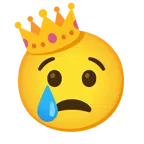 cara llorando + corona